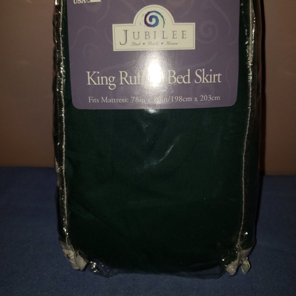 Jubilee King Bed Skirt Forest Green - NWT
